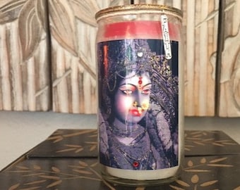 Goddess Kali Ma, Hand-Embellished Altar Candle