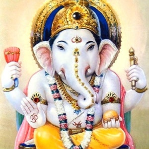 Lord Ganesh Hand verzierte Karte