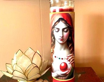 Mary Magdalene With Red Egg, 7 Day Devotional Candle