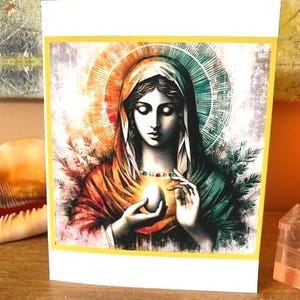 Carte d'art en cristal Marie-Madeleine 5 x 7