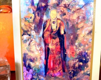Buddha i trädgården-kort
