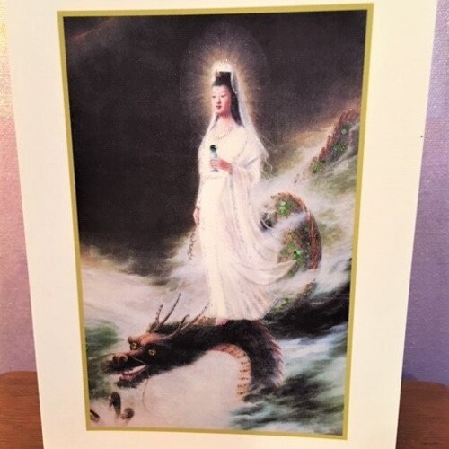 Goddess Kuan Yin Handembellished Card Etsy