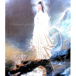 Kuan Yin en la carta del dragón