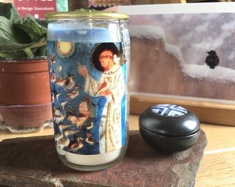 Saint Francis, 3 Day Hand-Embellished Devotional Candle