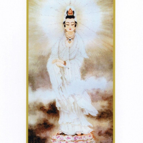 Goddess Kuan Yin Handembellished Card Etsy