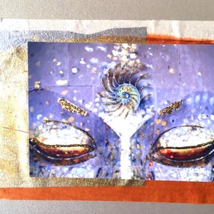 Buddhas Drittes Auge Karte, handgemacht