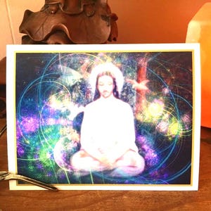 Tarjeta de Jesús en el bosque