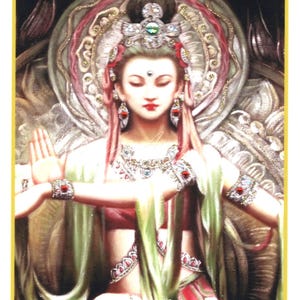 Goddess Shakti Hand-Embellished Card