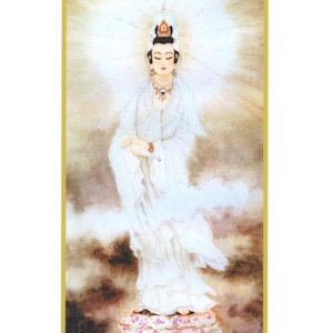 Deusa Kuan Yin, Cartão Embelezado à Mão