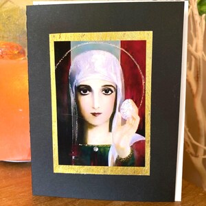 Maria Maddalena, biglietto d'arte in foglia d'oro