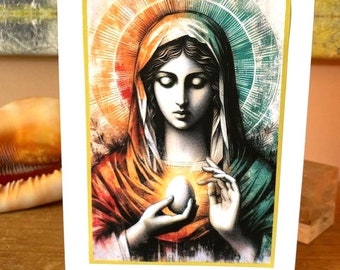 Maria Magdalena mit Ei Karte
