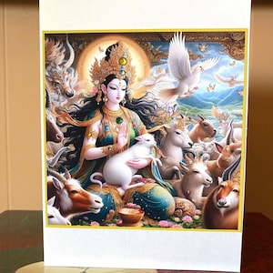Carte artistique cristal Tara Protection 5 x 7