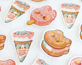 Novelty Ice Cream Stickers // Holographic Sticker // Ice Cream Shop Series