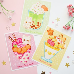 Animal Food Pun Impressão de Dia dos Namorados // Impressão de cartão postal // 4,25" x 5,5"