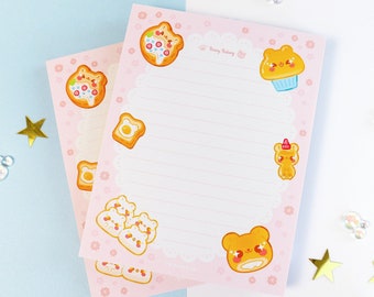 Beary Bakery Memo Pad // Kawaii Notepad // Cute Stationery // Beary Bakery Series