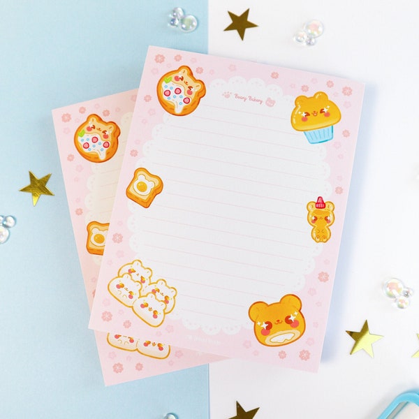 Beary Bakery Memo Pad // Kawaii Notepad // Cute Stationery // Beary Bakery Series