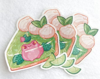 Froggy Pie Sticker, Pie Sticker V2, Frog sticker, Holographic Sticker, kawaii sticker, Froggy