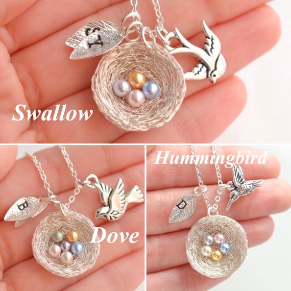 5 Eggs Bird s Nest Necklace Christmas Gifts for Sister Children
