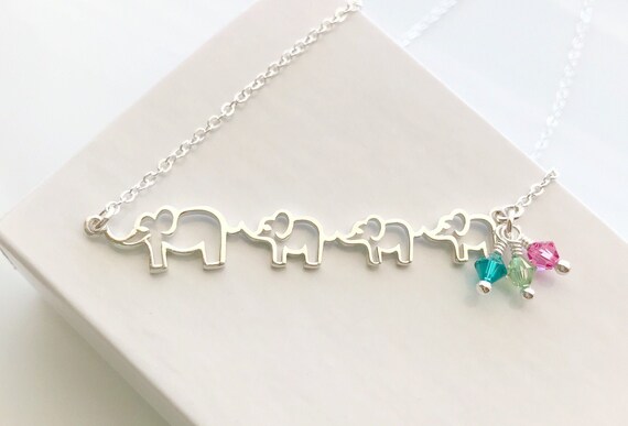 Three elephant necklace clearance