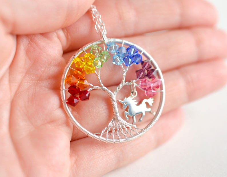 Unicorn Necklace Rainbow Unicorn Necklace Magical Jewelry image 0