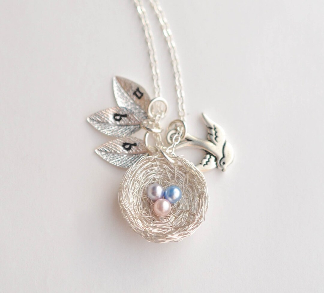 3 Eggs Bird's Nest Necklace, Bird Lover Gifts for Women, Bird Nest
