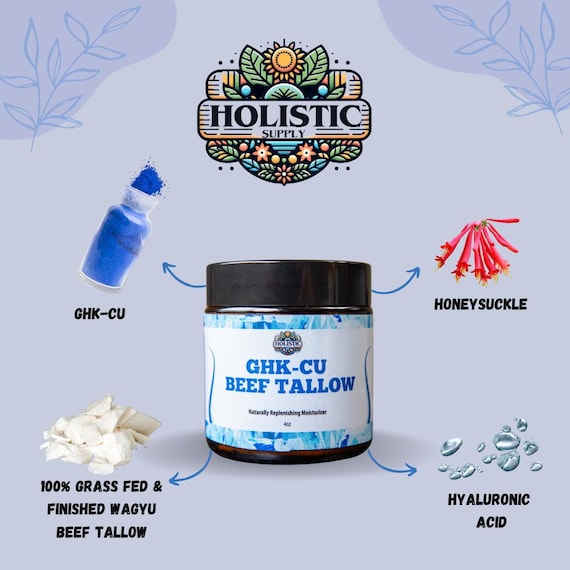 GHK-CU Infused Grass Fed Beef Tallow Rejuvenating Moisturizer