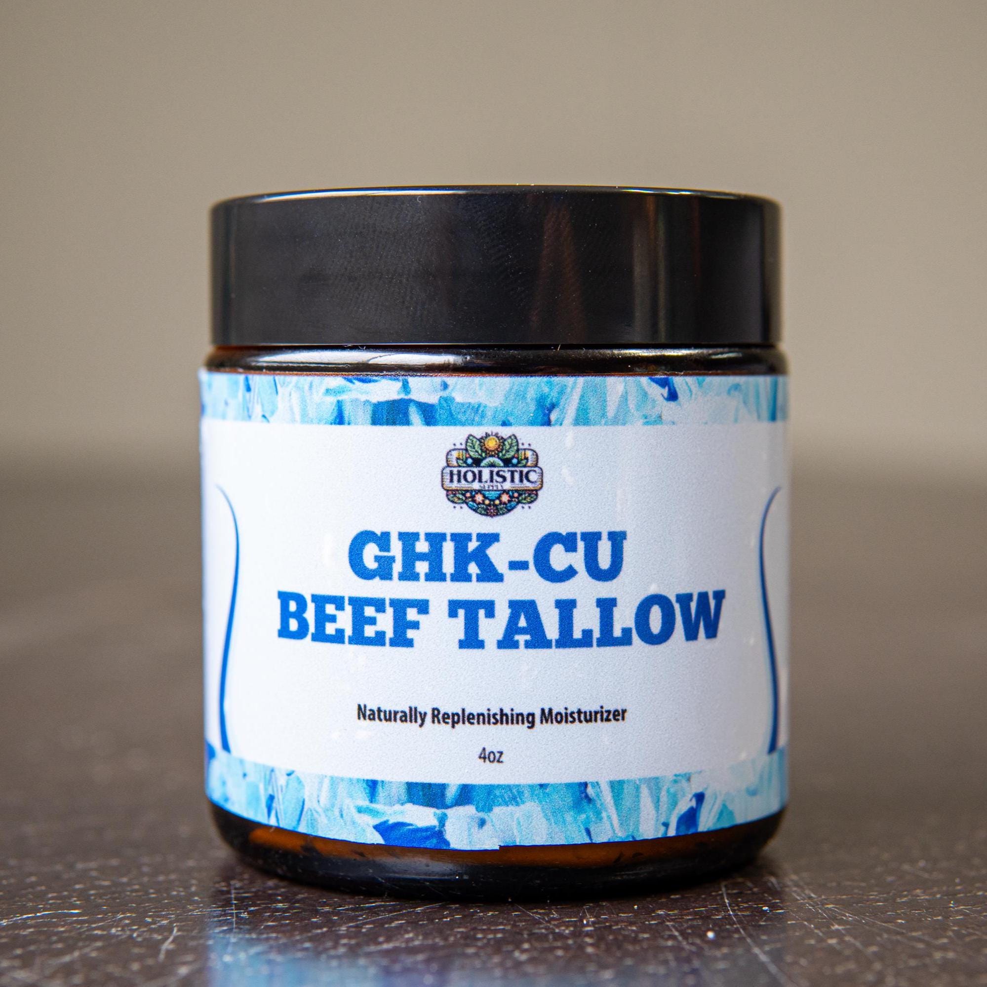 ghk cu beef tallow Copper Peptides GHK-Cu Beef Tallow for Skin: Blue Balm Manuka Honey Face  and Body Moisturizer for Mature, Dry & Sensitive Skin main image 0