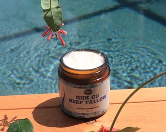 ghk cu beef tallow GHK-CU Infused Grass Fed Beef Tallow Rejuvenating Moisturizer