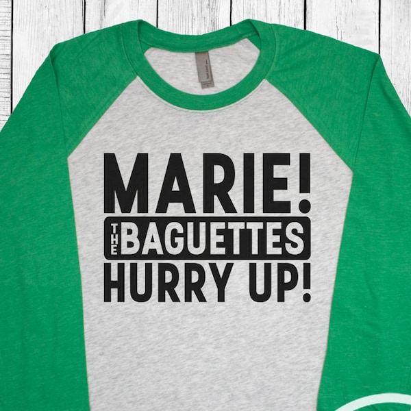 Marie! Baguettes Beauty and the Beast Raglan Shirt/Beauty and Beast Shirt/Belle Unisex Raglan/Disney Family Shirt