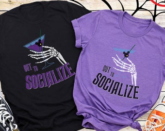 Disney Haunted Mansion Out to Socialize Unisex Tee/Haunted Mansion Halloween Tee/Disney Halloween Unisex Tee/Haunted Mansion Tee/Disney Tee