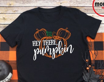 Hey There Mickey Pumpkin Disney Halloween Unisex Tee/Disney Halloween Mickey Pumpkin Tee/Disney Fall Halloween Pumpkin Tee/Mickey Pumpkin