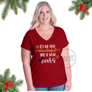 Minnie Christmas Ears Plus Size Disney Shirt plus Size Christmas Minnie Tee disney Christmas Plus Size Minnie Holiday Ears holiday Ears Etsy
