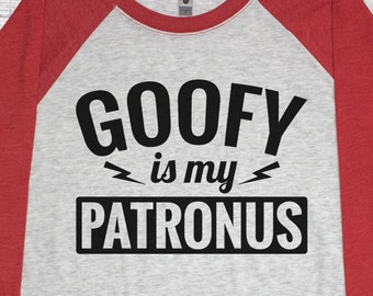 Goofy is My Patronus Tee/Disney Raglan tee/Disney Goofy Raglan/Patronus shirt