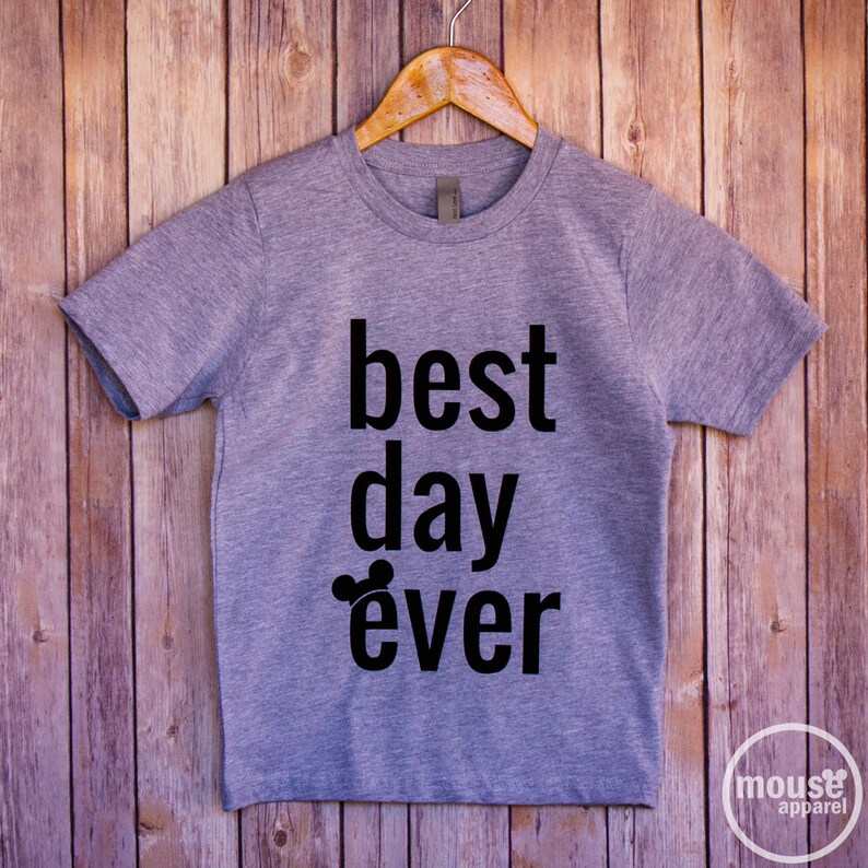 Best Day Ever Kids Shirt/Disney Shirt/Disney Kids Vacation Shirt Heather Gray