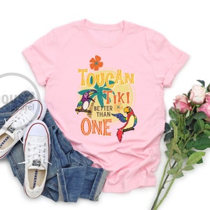 Kids Enchanted Tiki Room Toucan Tiki Better Than One Kids Disney Tee 2T YXL/Enchanted Tiki Room/Disney Tiki Room Tee/Tiki Toucan/Disney Pink