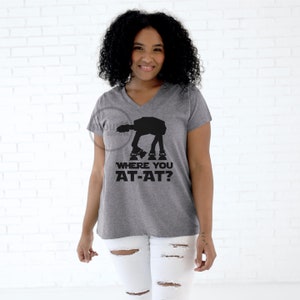 PLUS SIZE Star Wars Where You At-At Galaxy's Edge Disney Plus Size Vneck/Disney Star Wars At-At/Star Wars Shirt/Star Wars Galaxy's Edge image 2