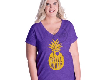 PLUS SIZE Dole Whip VNeck/Disney Dole Whip Shirt/Dole Whip V Neck Shirt Plus Size/Plus Size Disney I Love Dole Whip Vneck