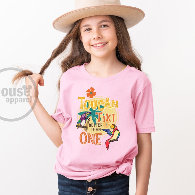 Kids Enchanted Tiki Room Toucan Tiki Better Than One Kids Disney Tee 2T YXL/Enchanted Tiki Room/Disney Tiki Room Tee/Tiki Toucan/Disney image 1