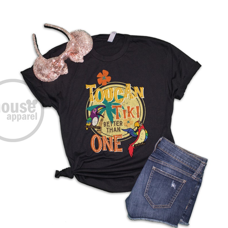 Kids Enchanted Tiki Room Toucan Tiki Better Than One Kids Disney Tee 2T YXL/Enchanted Tiki Room/Disney Tiki Room Tee/Tiki Toucan/Disney Black