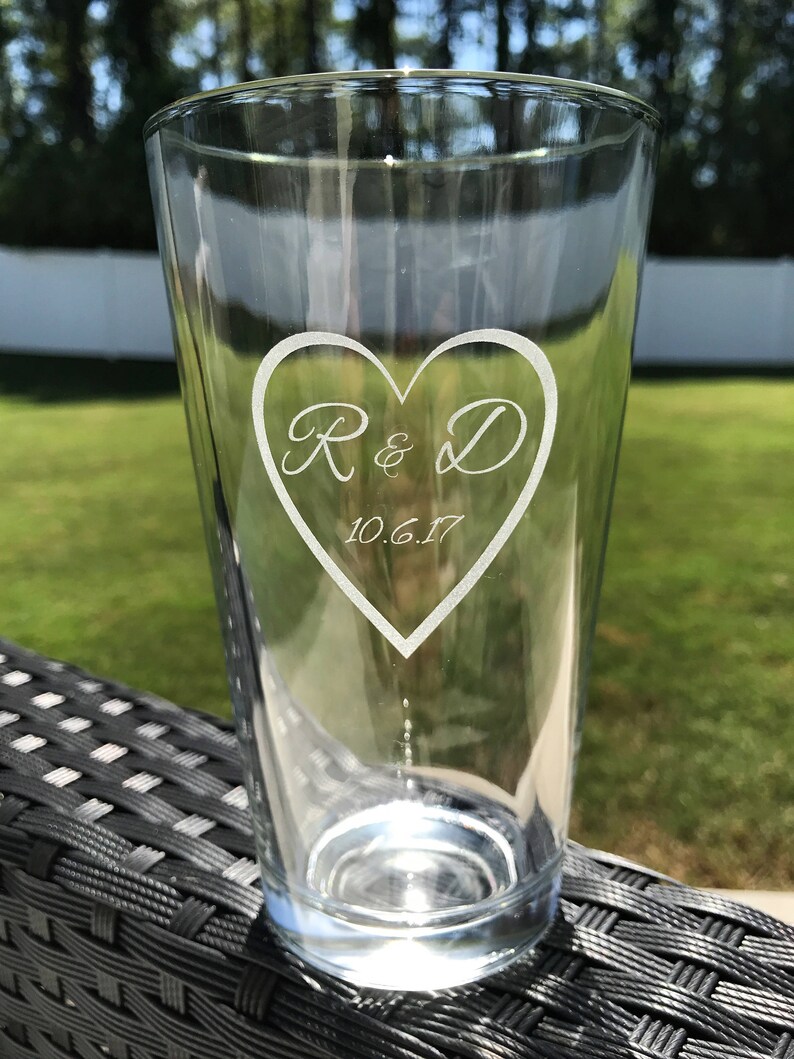 Wedding Beer Glasses Wedding Pint Glasses Wedding Beer Etsy