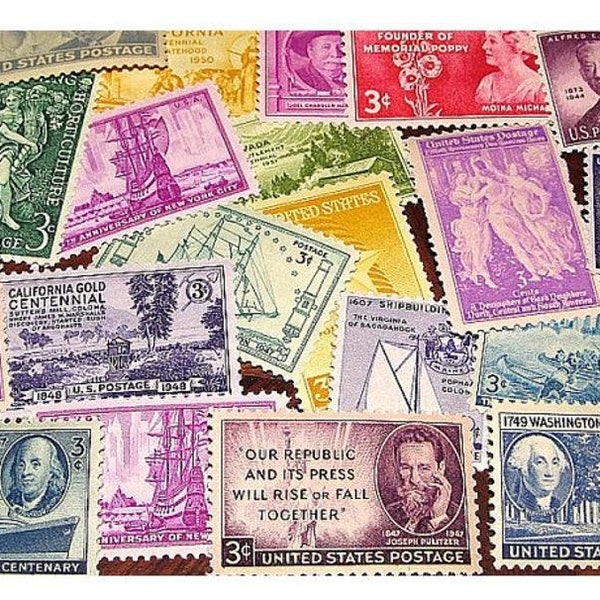 1950s Stamp Etsy
