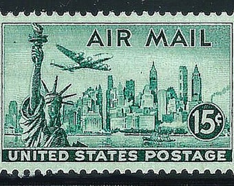 Vintage Unused US Postage Stamp .. 15c New York City Skyline