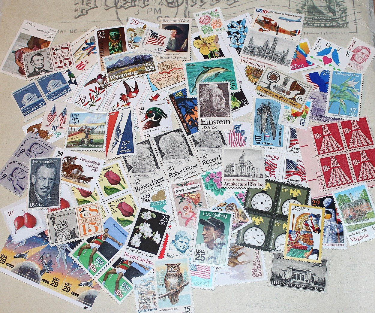 40 Unused Postage US Stamps Vintage / Collection of Curated US Postage  Stamps /values Range From 1 Cent to 29 Cents 