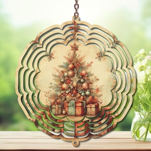8-inch vintage Christmas wind spinner