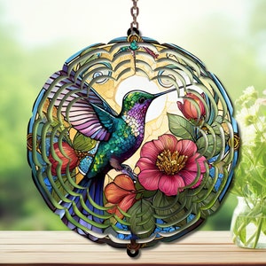 8-inch Hummingbird wind spinner
