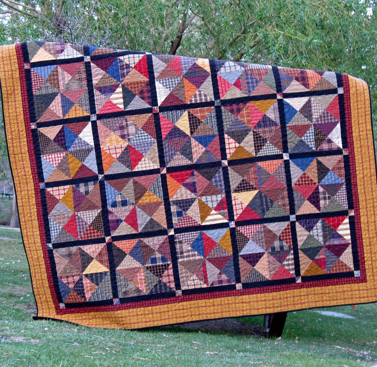 Plaid Squared Quilt Pattern Etsy