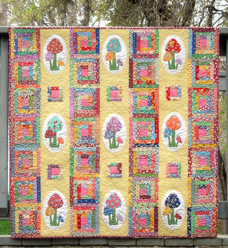 Little Miss Mushroom Quilt Pattern Etsy