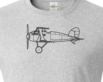 Albatros D.III drawing printed on t shirt. Classic WW1 German Fighter.