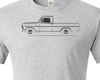 Camiseta con diseño de línea de la camioneta Ford F100: regalo para los amantes de los autos