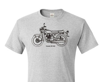 Honda CB 350 Motorcycle, printed on Men's T shirt, Honda shirt, Vintage Honda, motorcycle gift, Honda gift, Free Shipping.